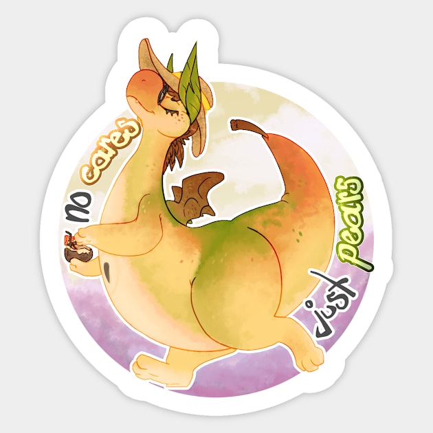 No Cares, Just Pears Sticker by Acteus